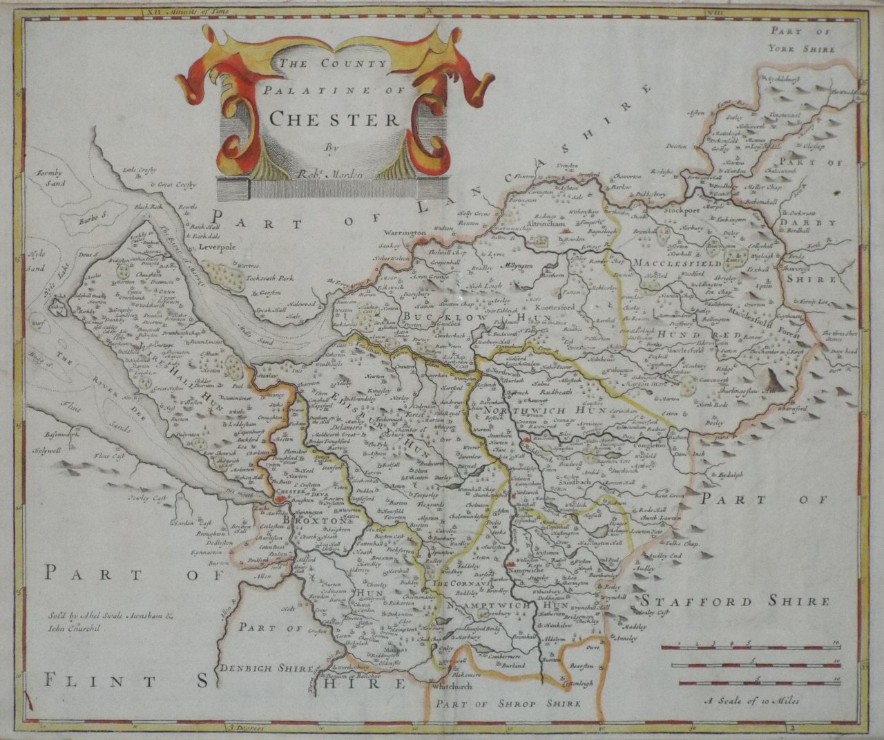 Map of Cheshire - Morden